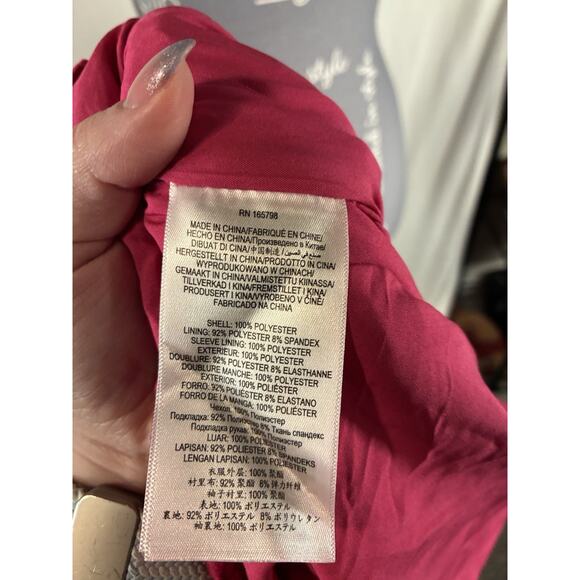 Zac Posen $395 Pink Floral Short Puff-Sleeve Lace Mini Dress 8 Fairy Romantic - Picture 10 of 10